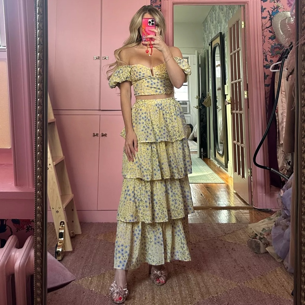 Abercrombie NWT Viral outfit- maxi dress and top, size small.